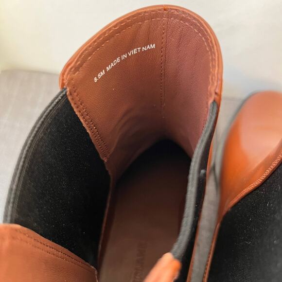 NWOT Everlane The Chelsea Boots Womens Size 8.5 Rum Brown Leather Classic Ankle - Picture 7 of 10